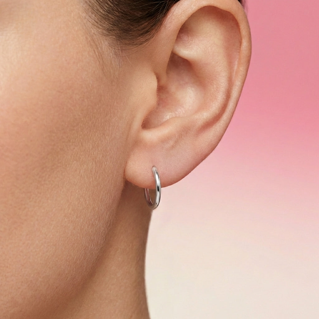 925 Sterling Silver Hoop Earrings for Women