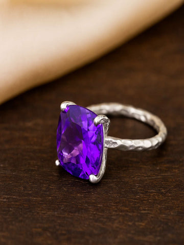 Vibrant Purple Gemstone Statement Ring