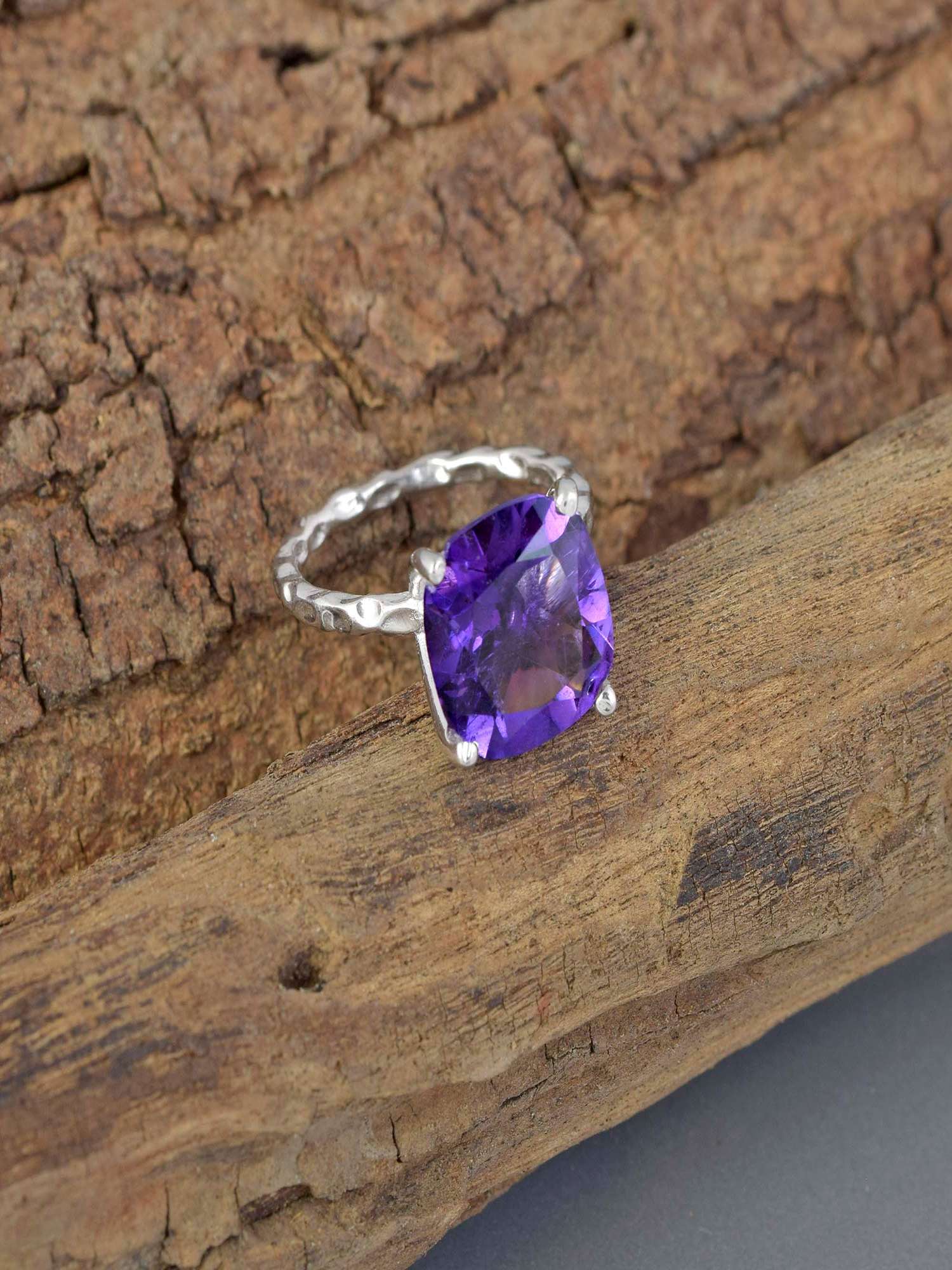 Vibrant Purple Gemstone Statement Ring