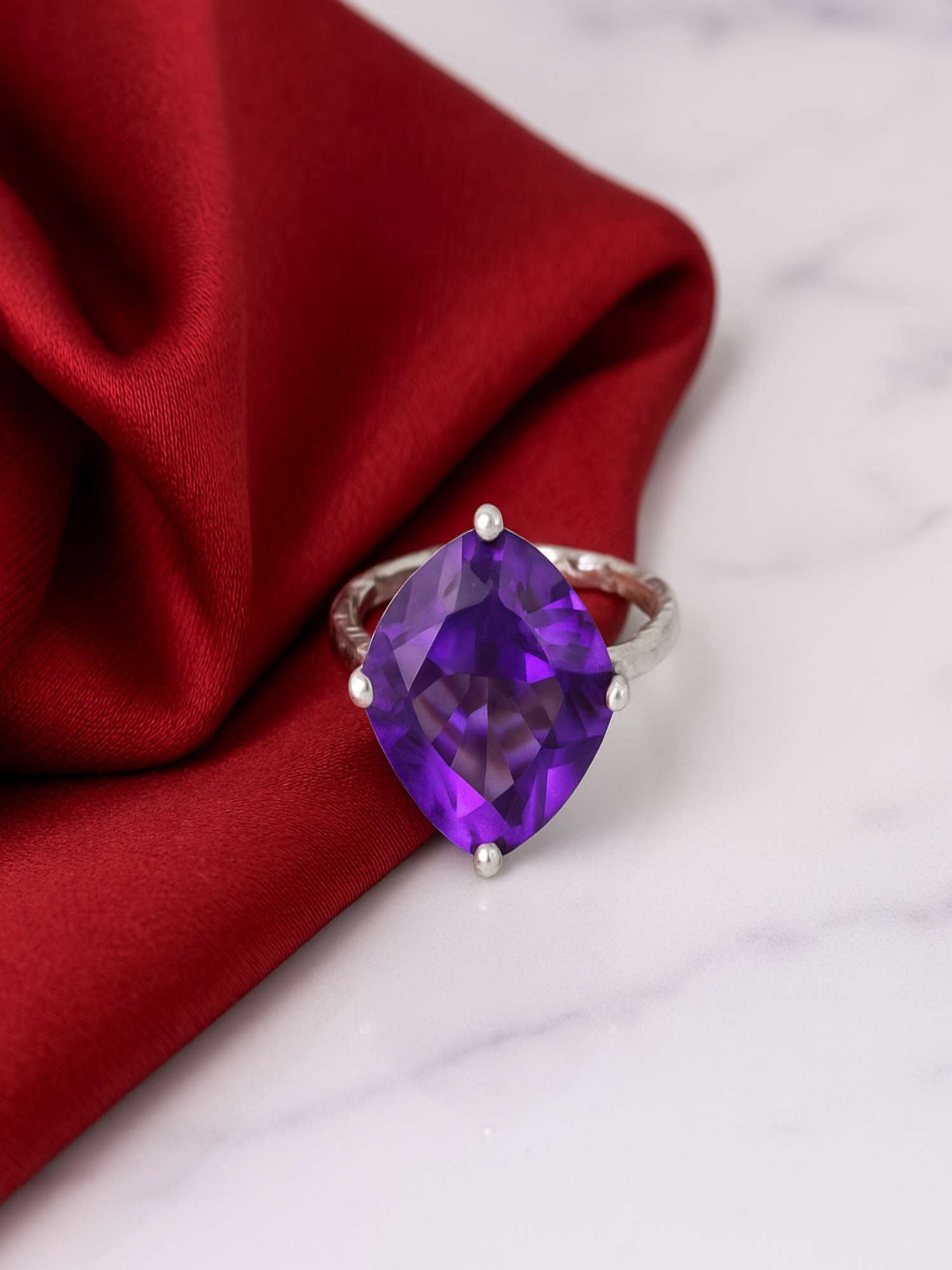 Vibrant Purple Gemstone Statement Ring