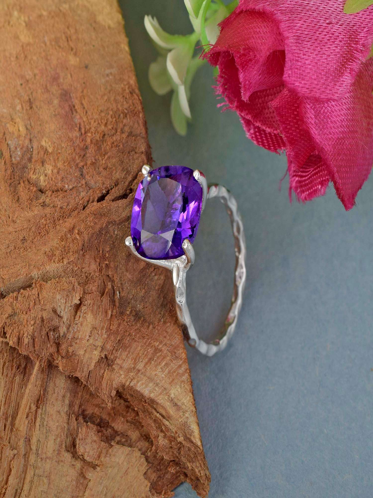 Vibrant Purple Gemstone Statement Ring