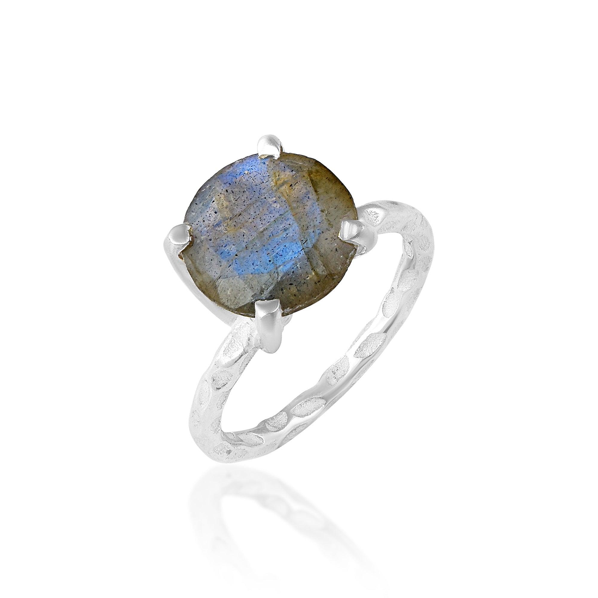 Labradorite Solitaire Ring