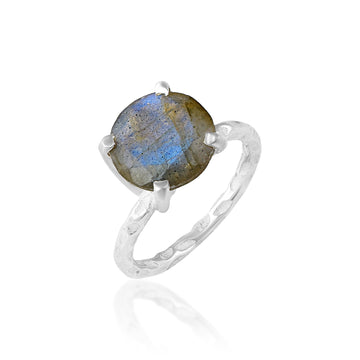 Labradorite Solitaire Ring