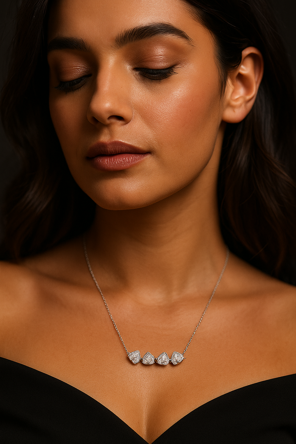 CZ Four-Leaf Clover Pendant