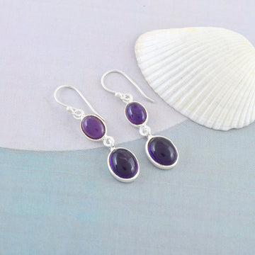 Purple Amethyst Drop & Dangle Earrings