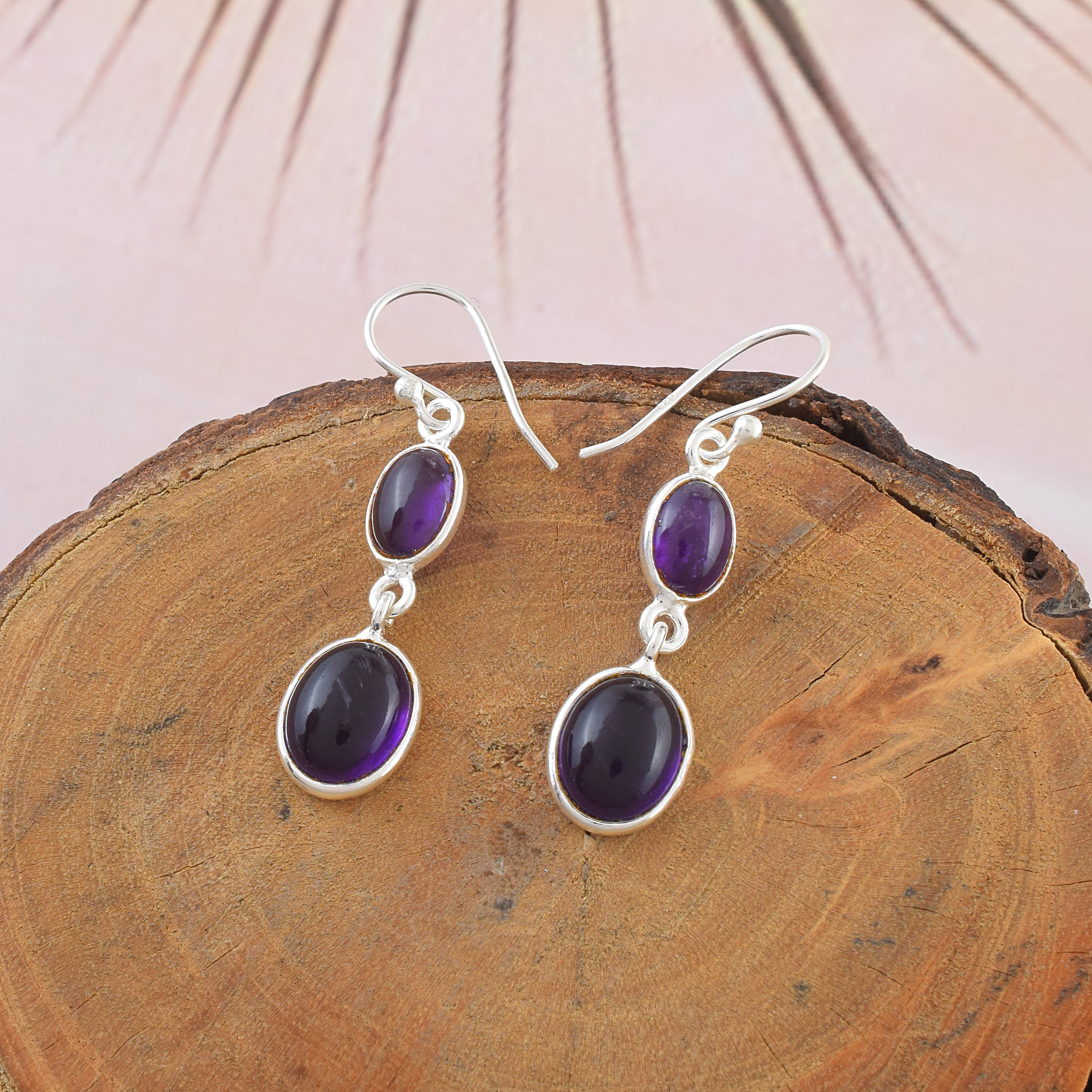 Purple Amethyst Drop & Dangle Earrings