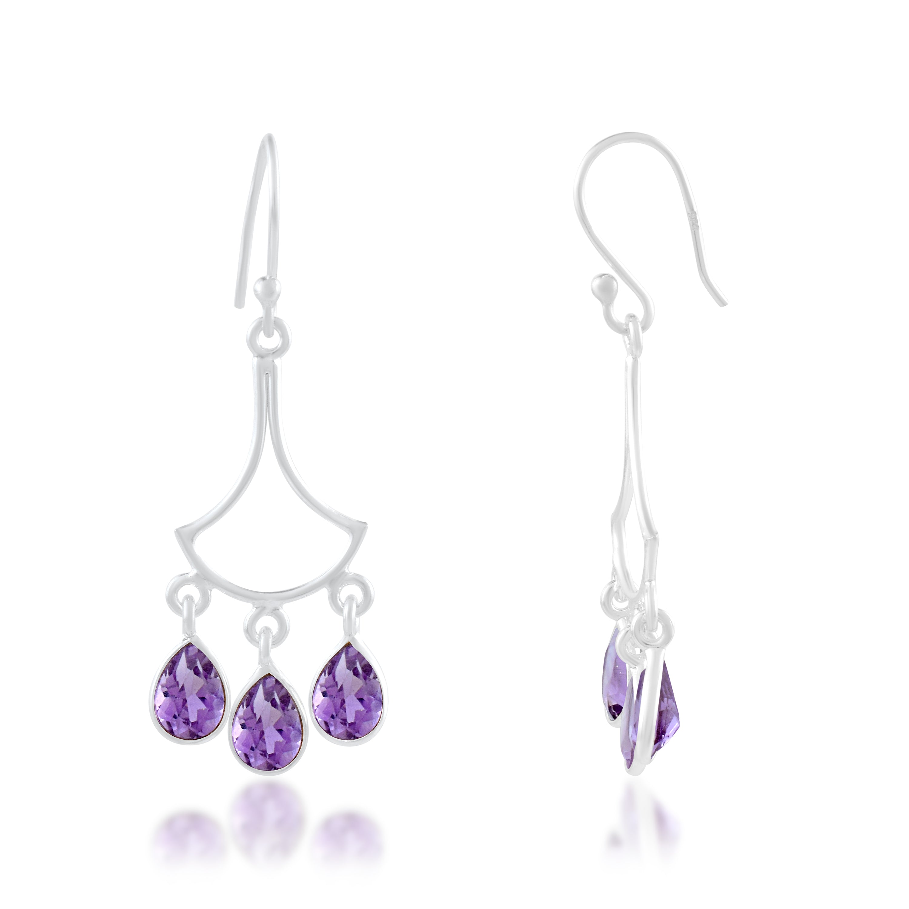 Amethyst Multi-Stone Drop Earrings