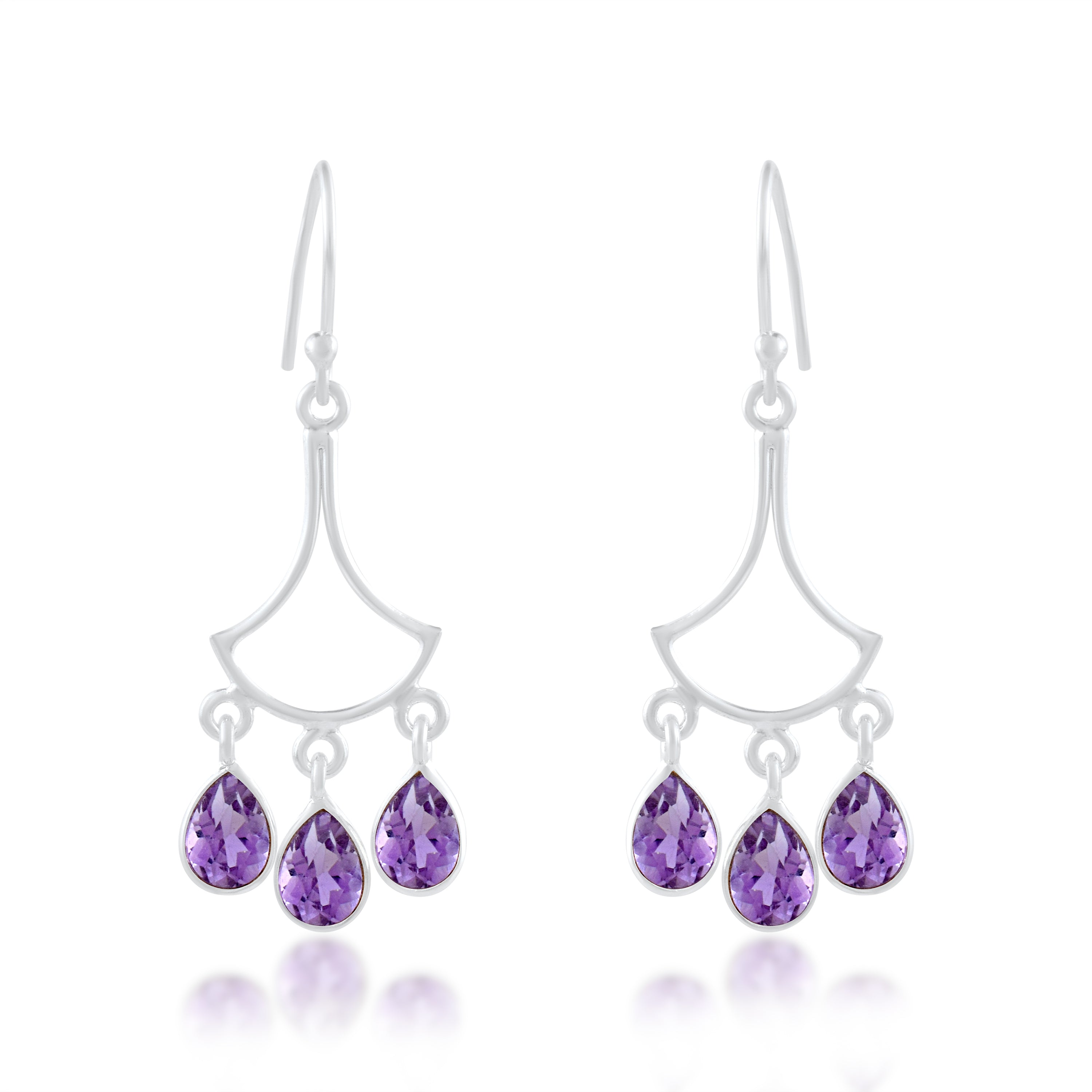 Amethyst Multi-Stone Drop Earrings