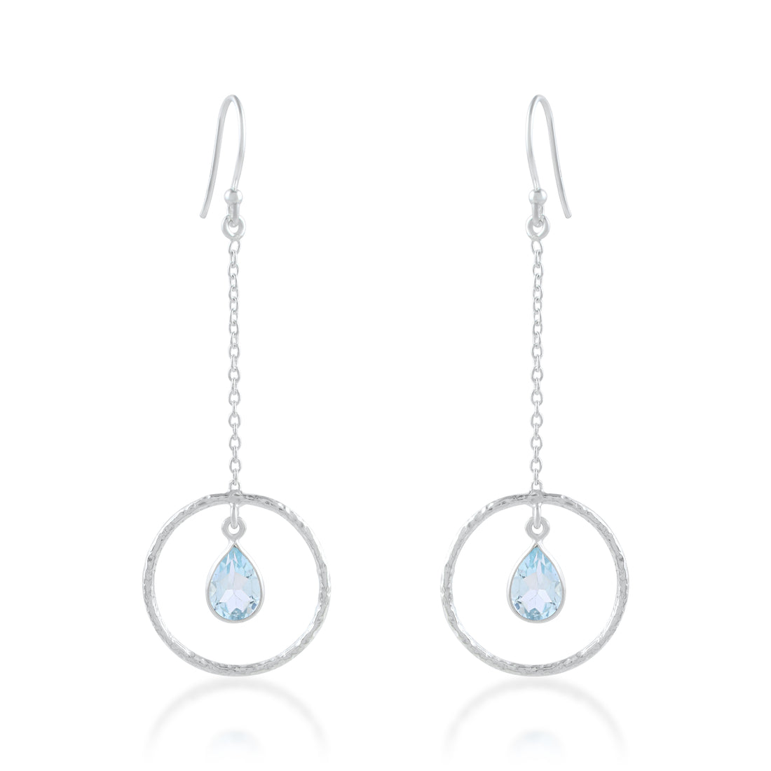 Icy Blue Topaz Celestial Orbit Dangles