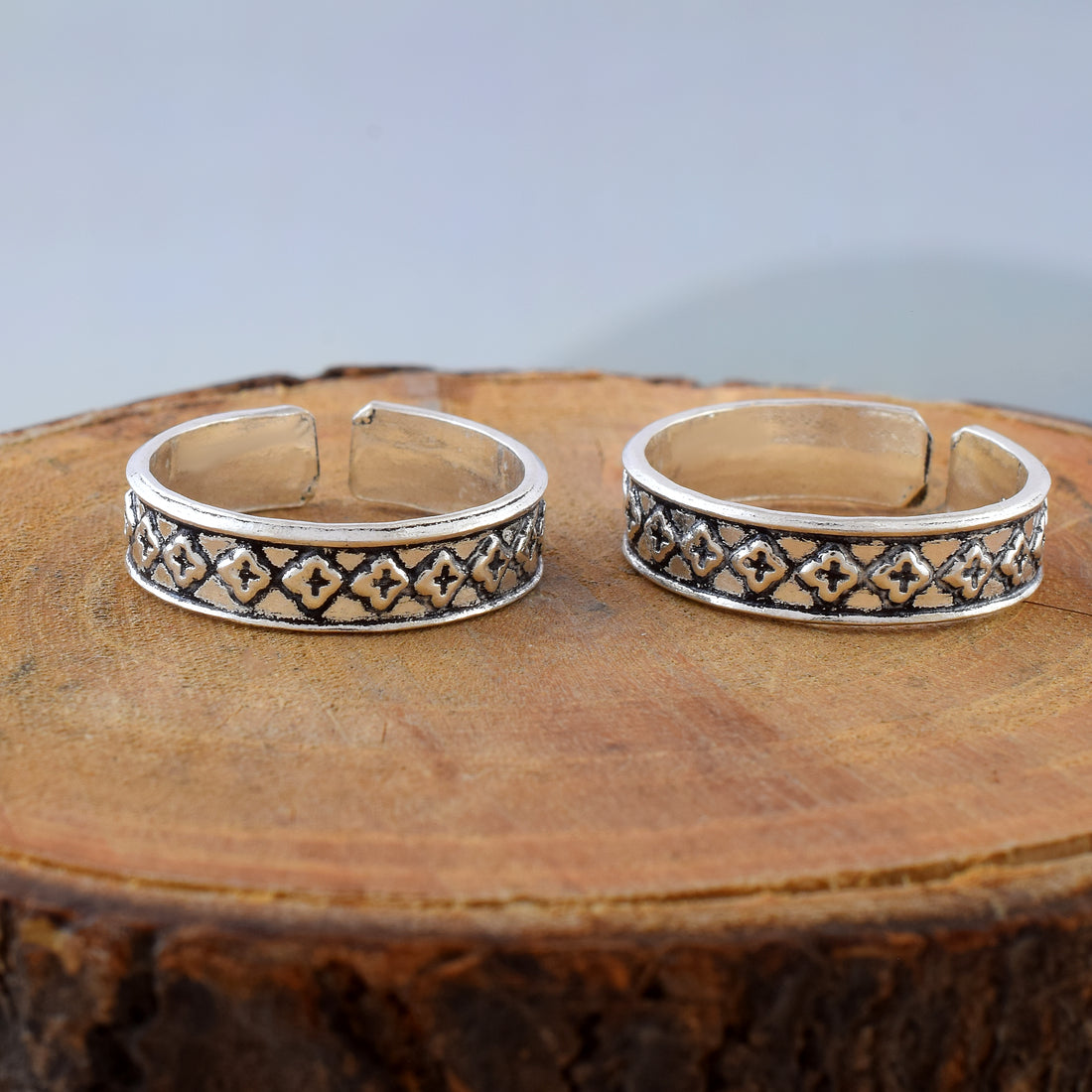 Oxidized Silver Toe Rings
