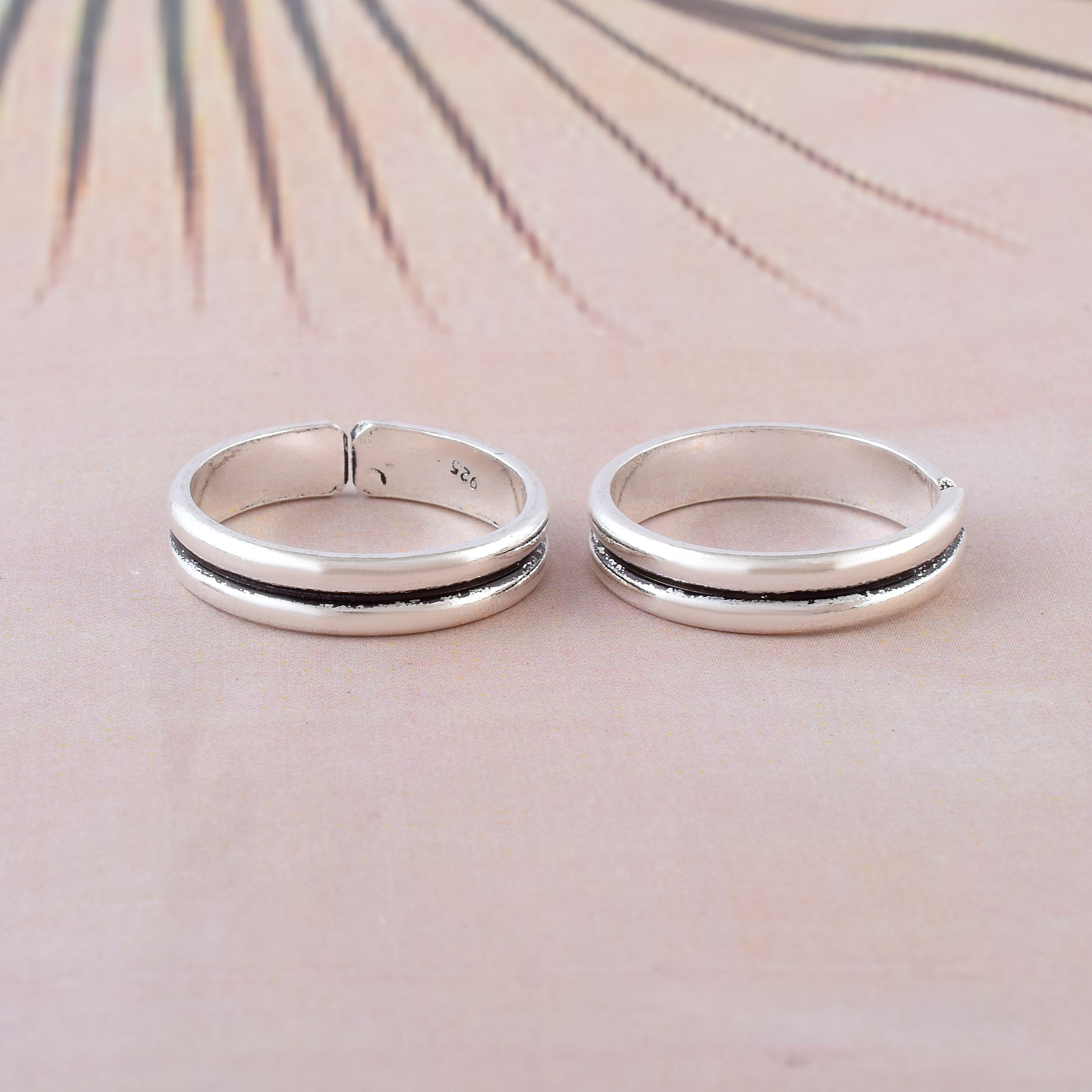 Double Band Silver Toe Rings