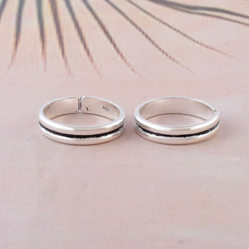 Double Band Silver Toe Rings