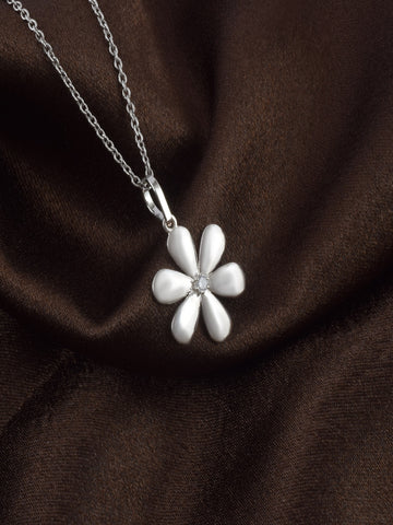 Silver Floral Blossom Pendant