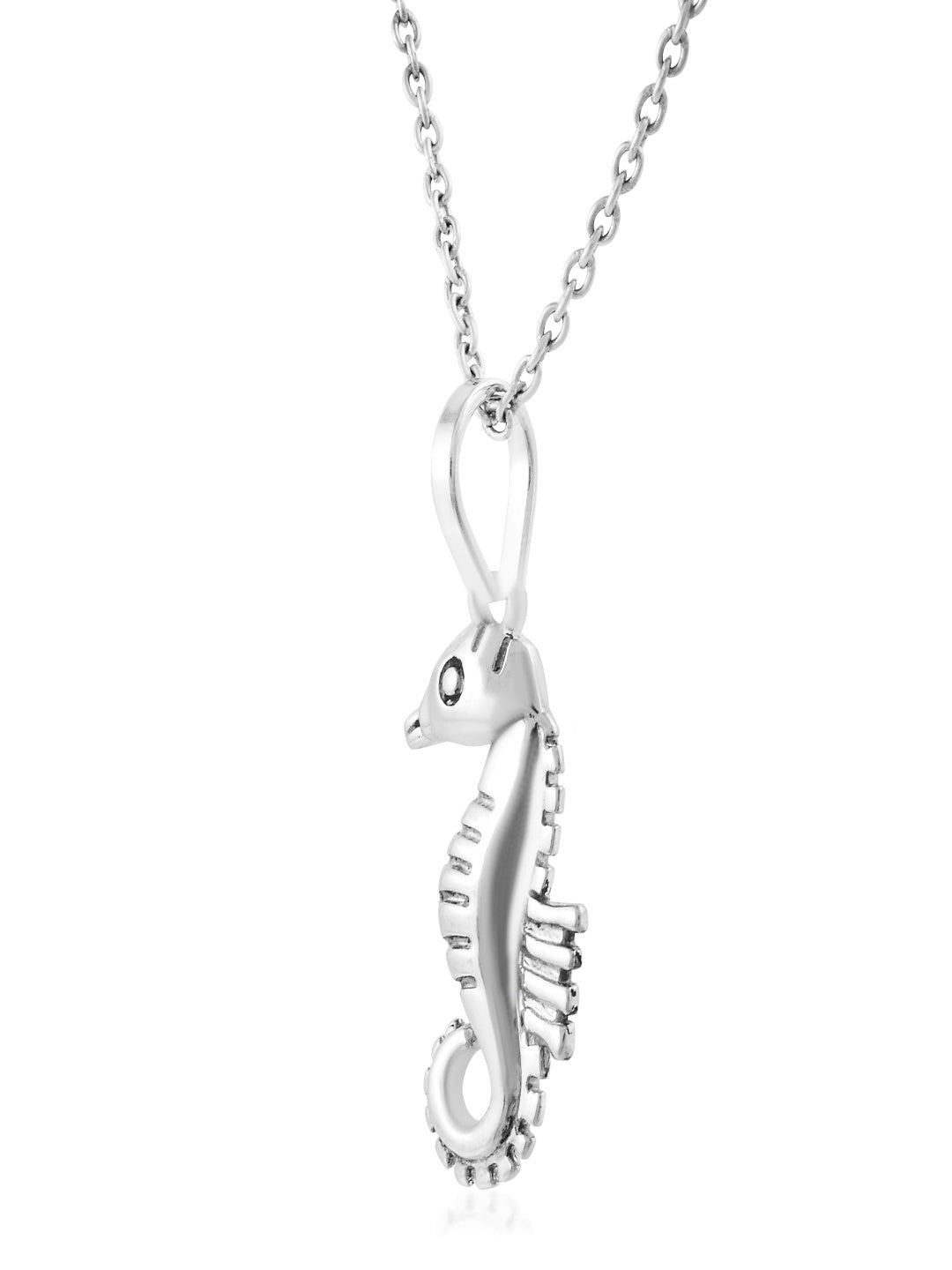 Silver Nautical Seahorse Pendant