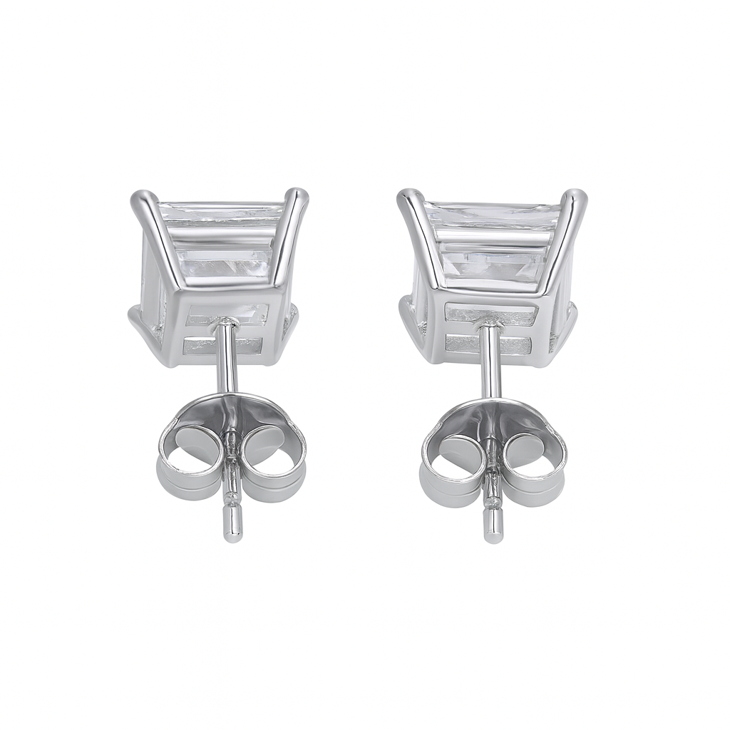 Sparkling Square Cubic Zirconia Earrings