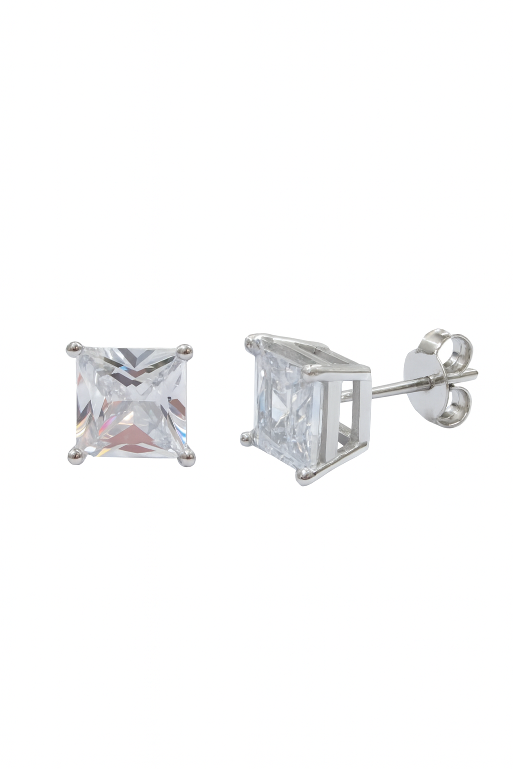 Sparkling Square Cubic Zirconia Earrings