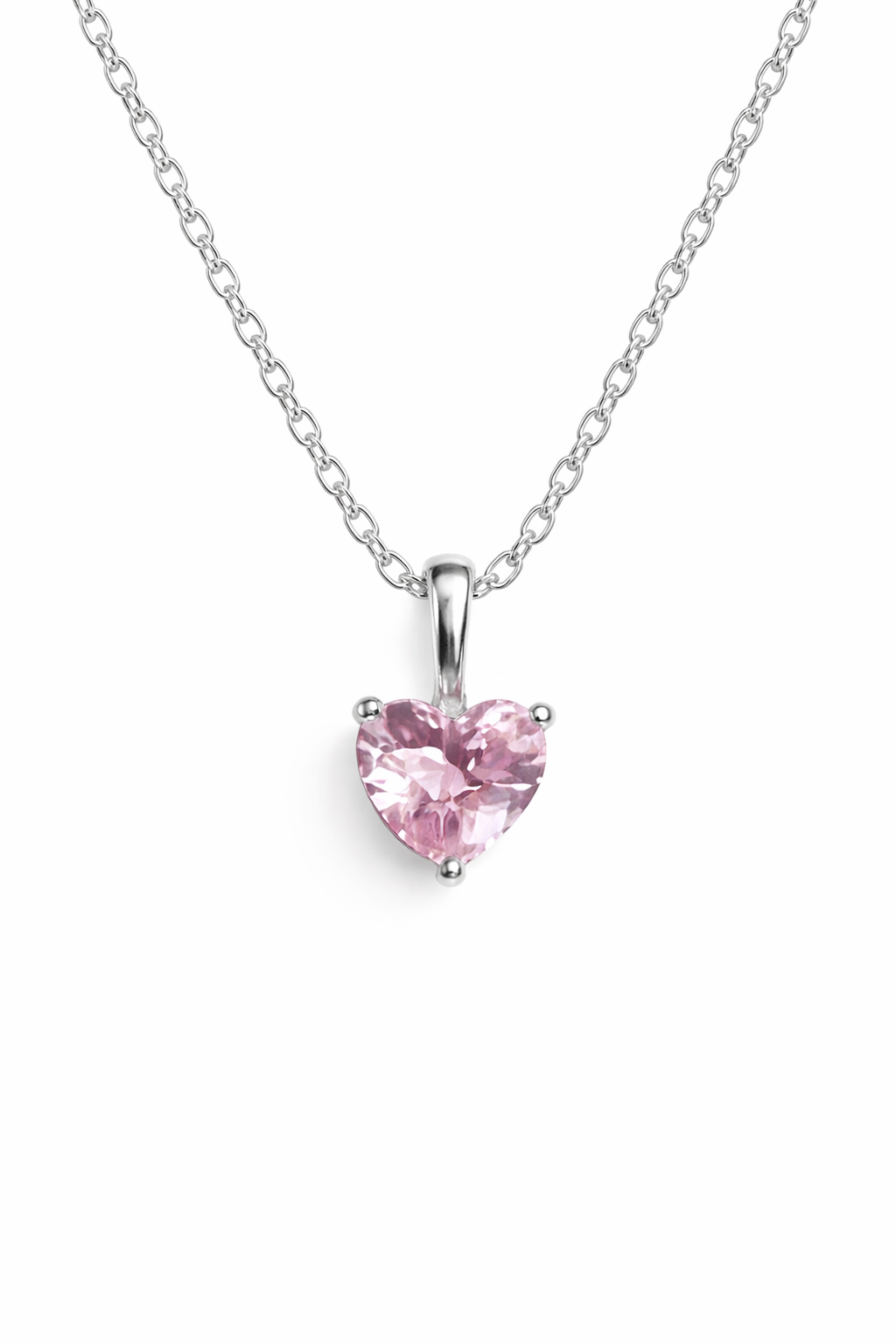Minimalist Pink Heart Necklace