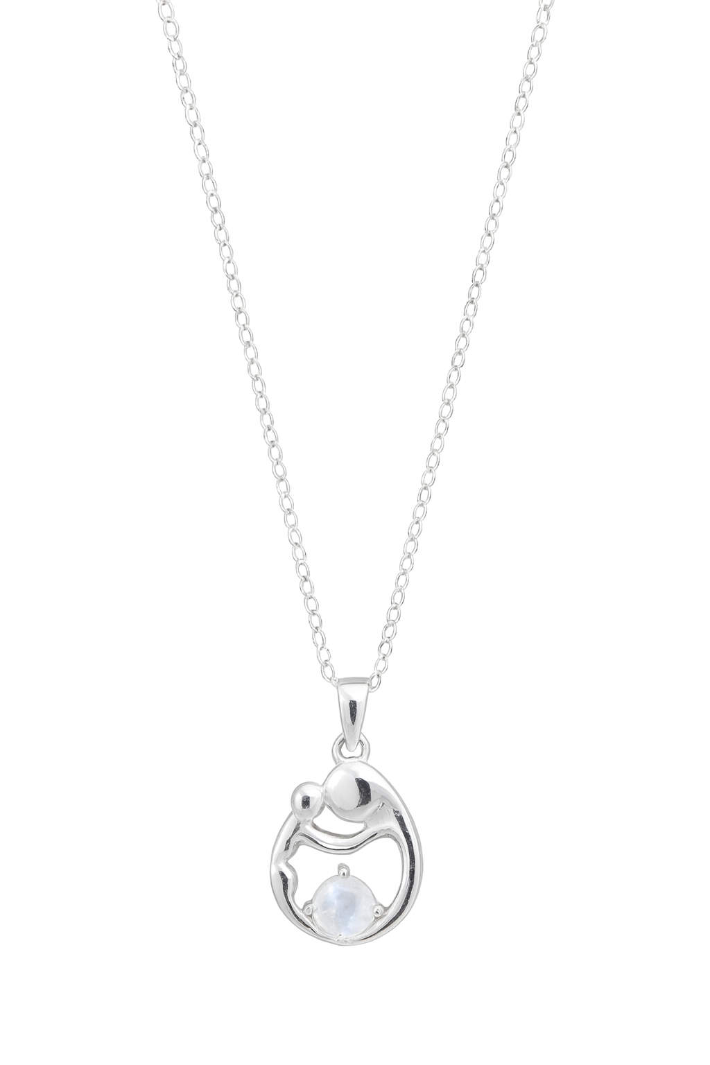 Moonstone Silver Motherhood Necklace