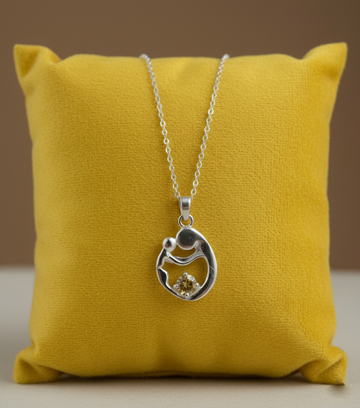 Sparkling Citrine Motherhood Necklace
