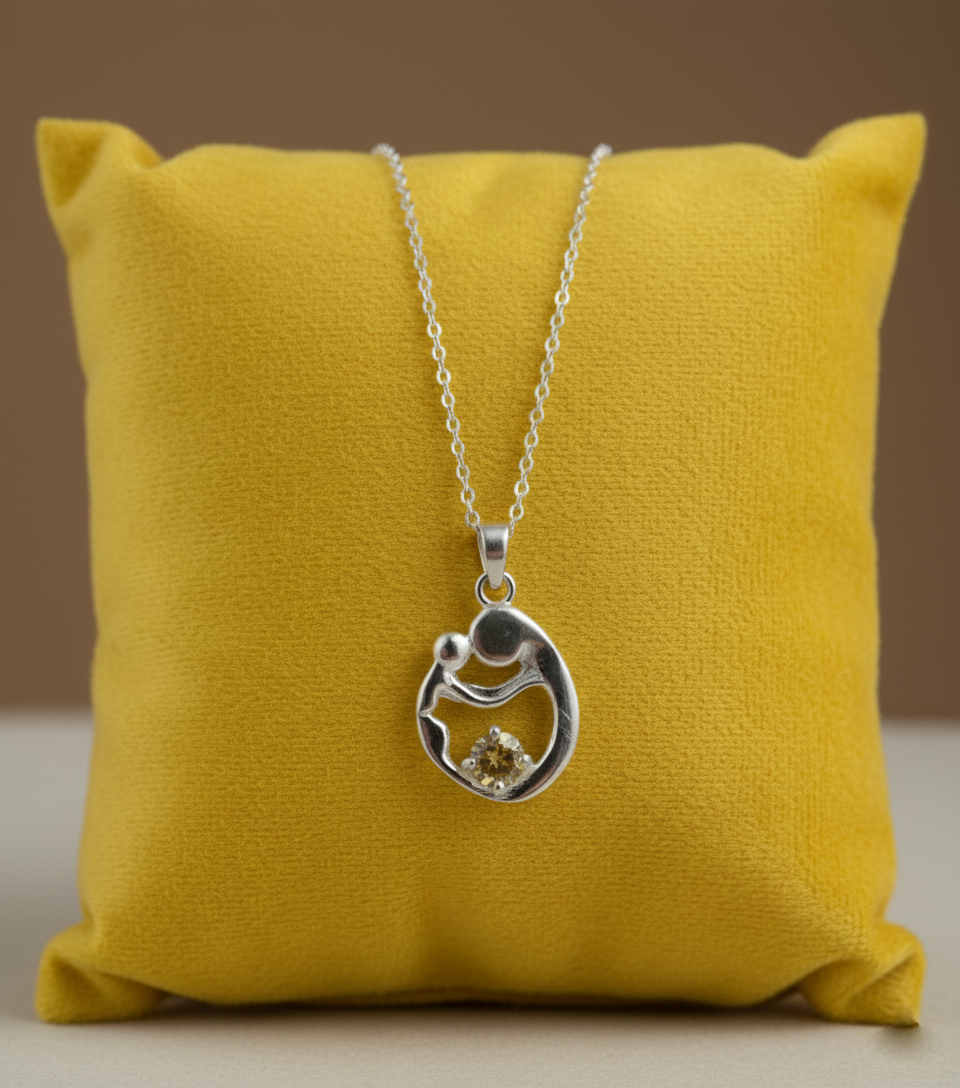 Sparkling Citrine Motherhood Necklace