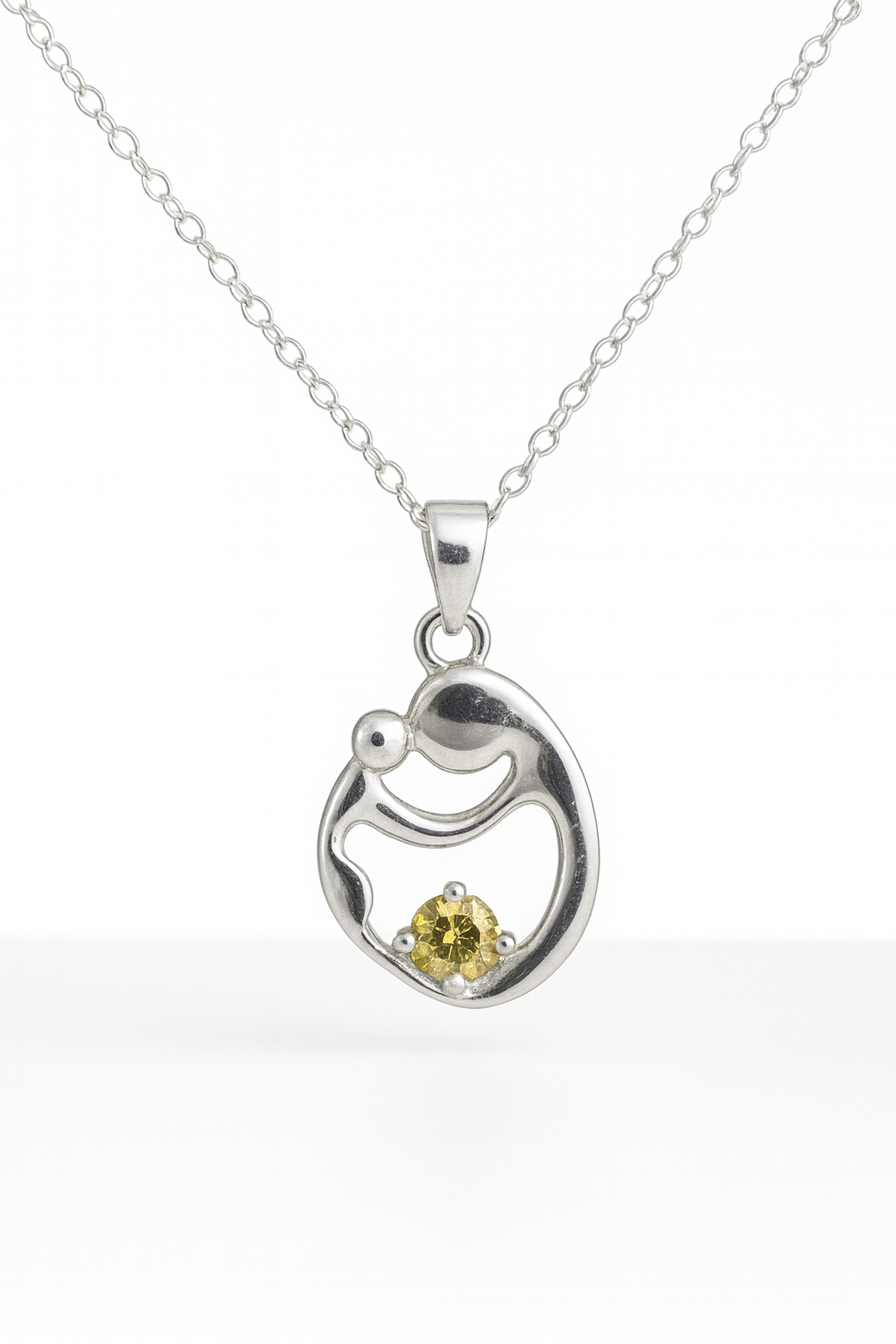 Sparkling Citrine Motherhood Necklace