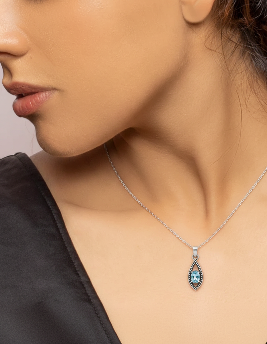 Lapis Lazuli Silver Necklace