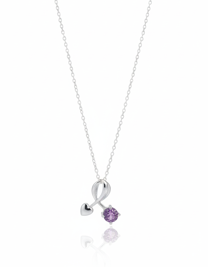Purple Amethyst Eternal Love Necklace