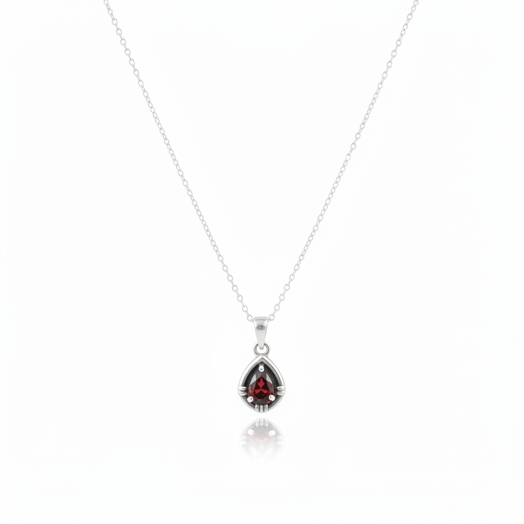 Vintage Teardrop Solitaire Pendant