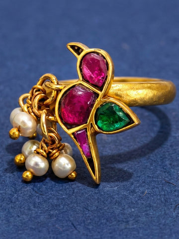 Ethnic Emerald Designer Ring