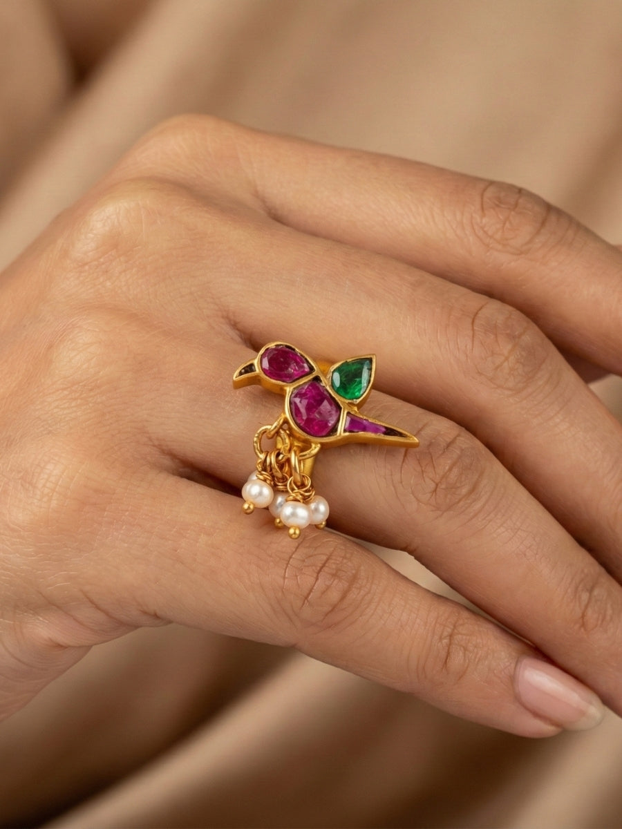 Ethnic Emerald Designer Ring