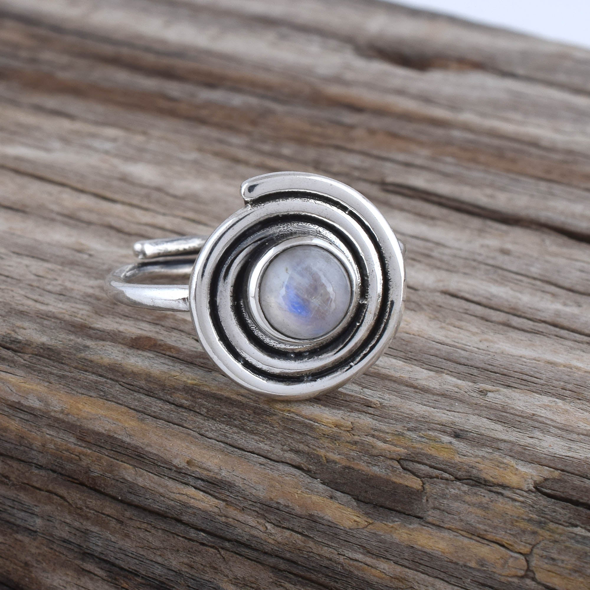 Moonstone Adjustable Ring