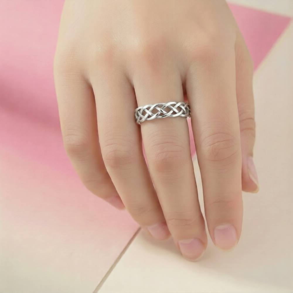 Oxidized Silver Band Ring