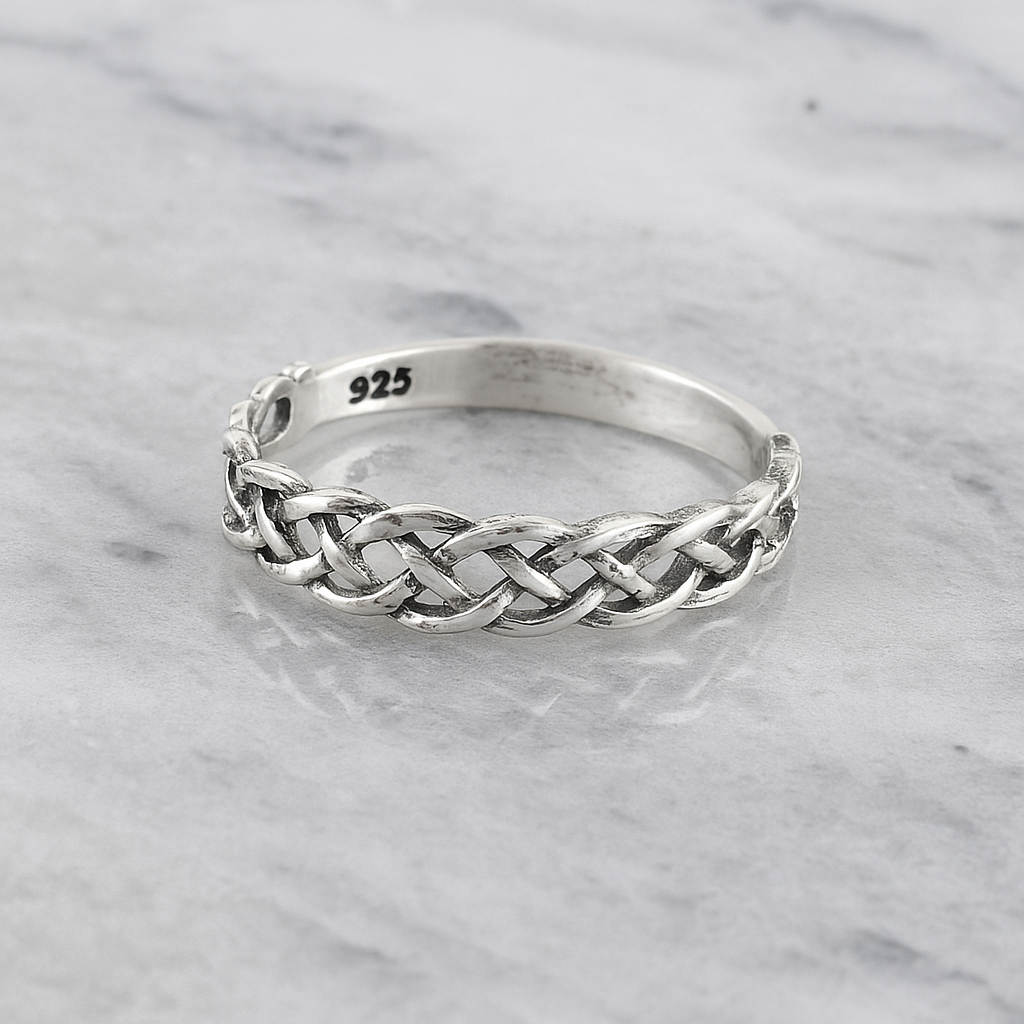 Oxidized Silver Band Ring