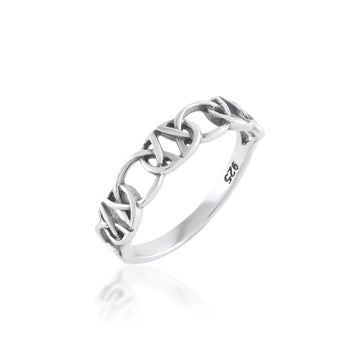 Oxidized Knot Eternity Band