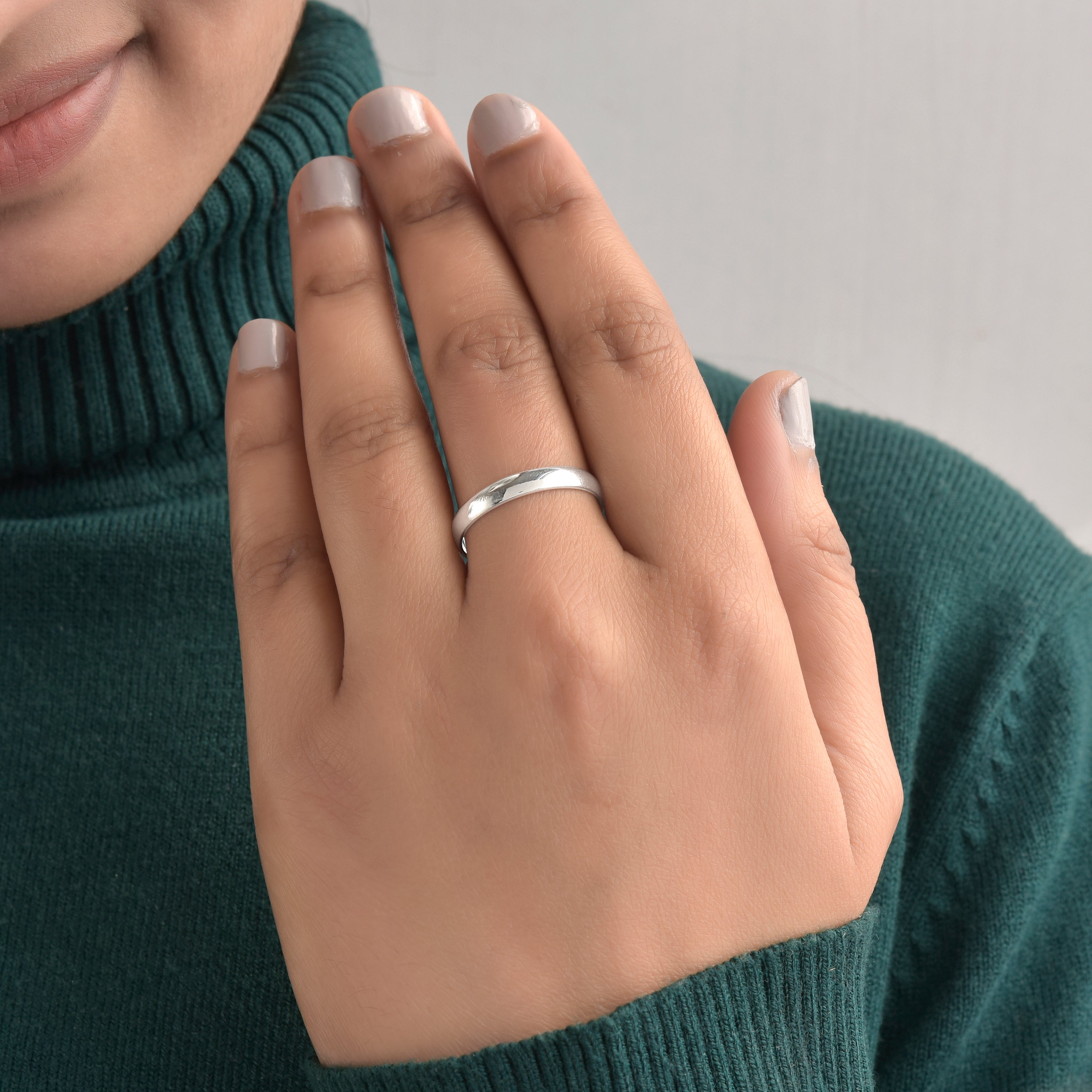 Custom Classic Silver Wedding Band