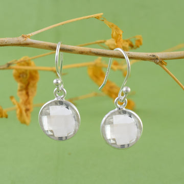 Green Amethyst Dangle Earrings