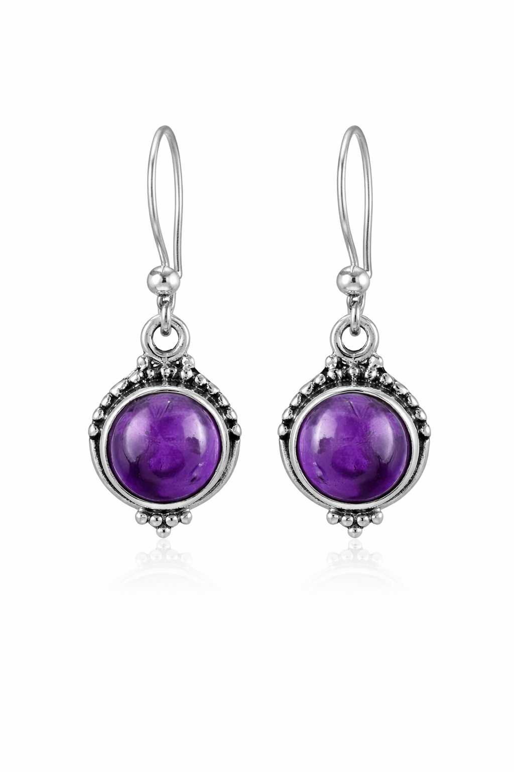 Vintage Style Amethyst Dangle Earrings