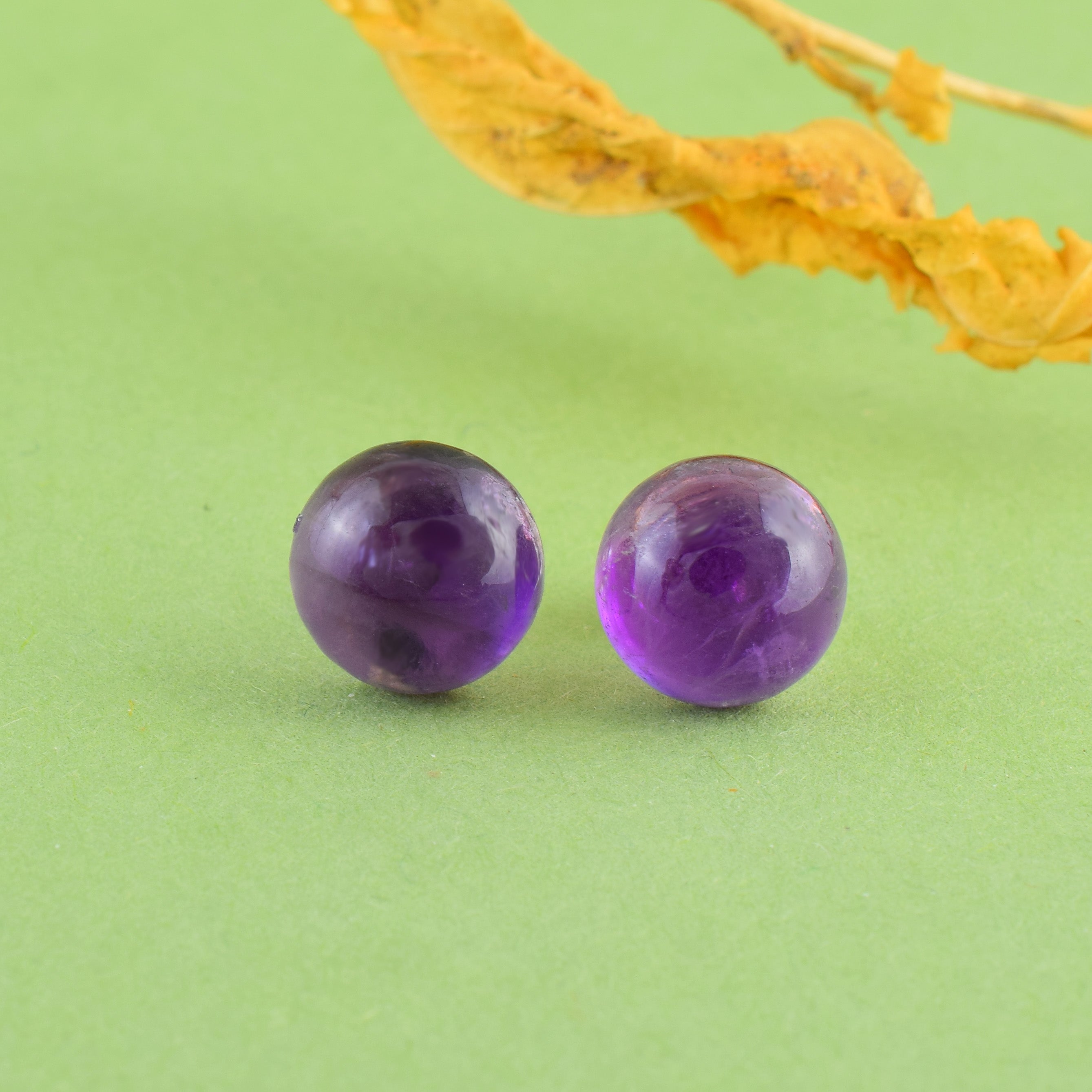 Purple Amethyst Studs Earring