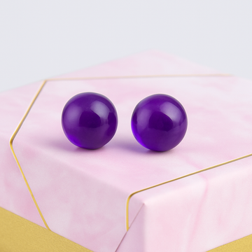 Purple Amethyst Studs Earring