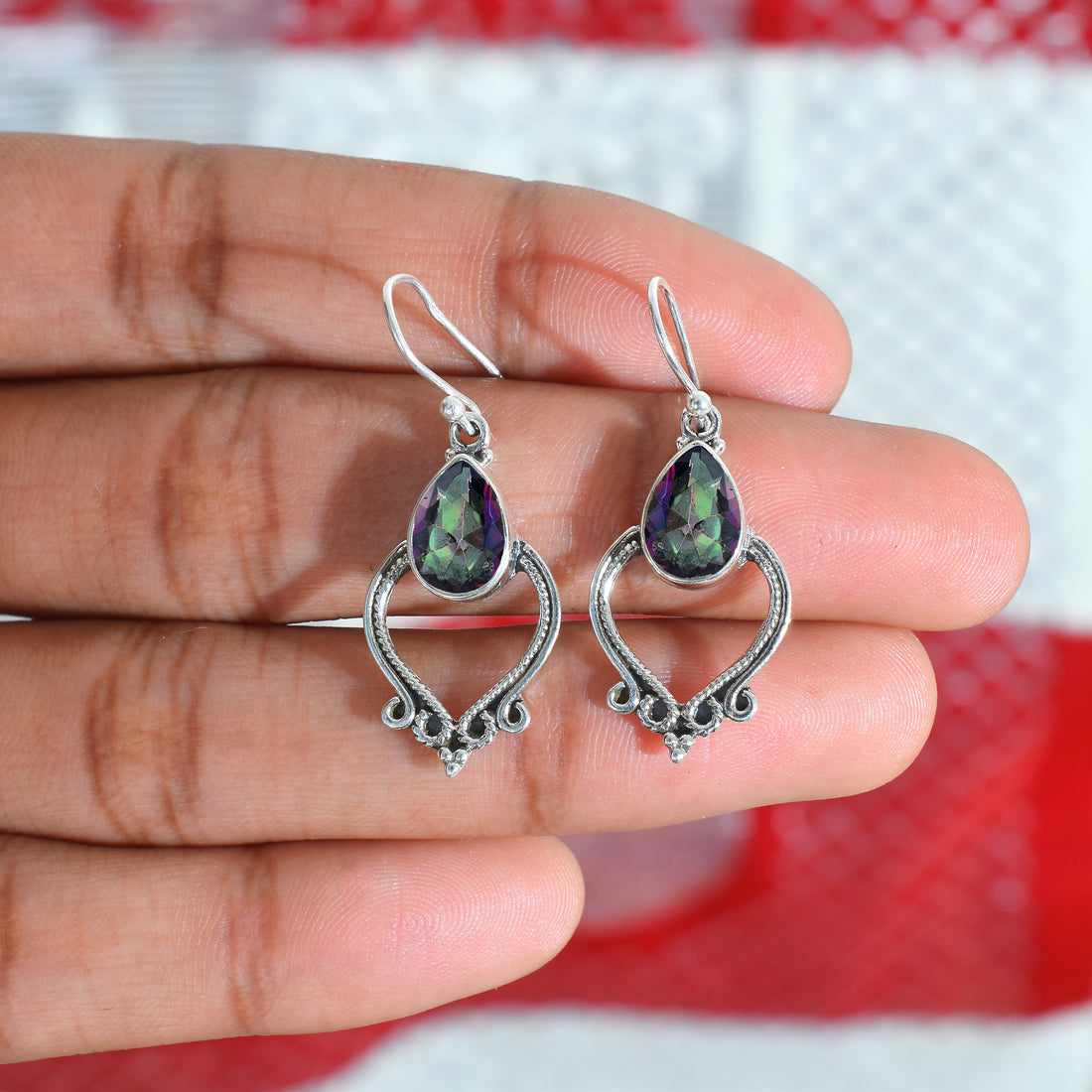 Mystic Quartz Gemstone Earrings