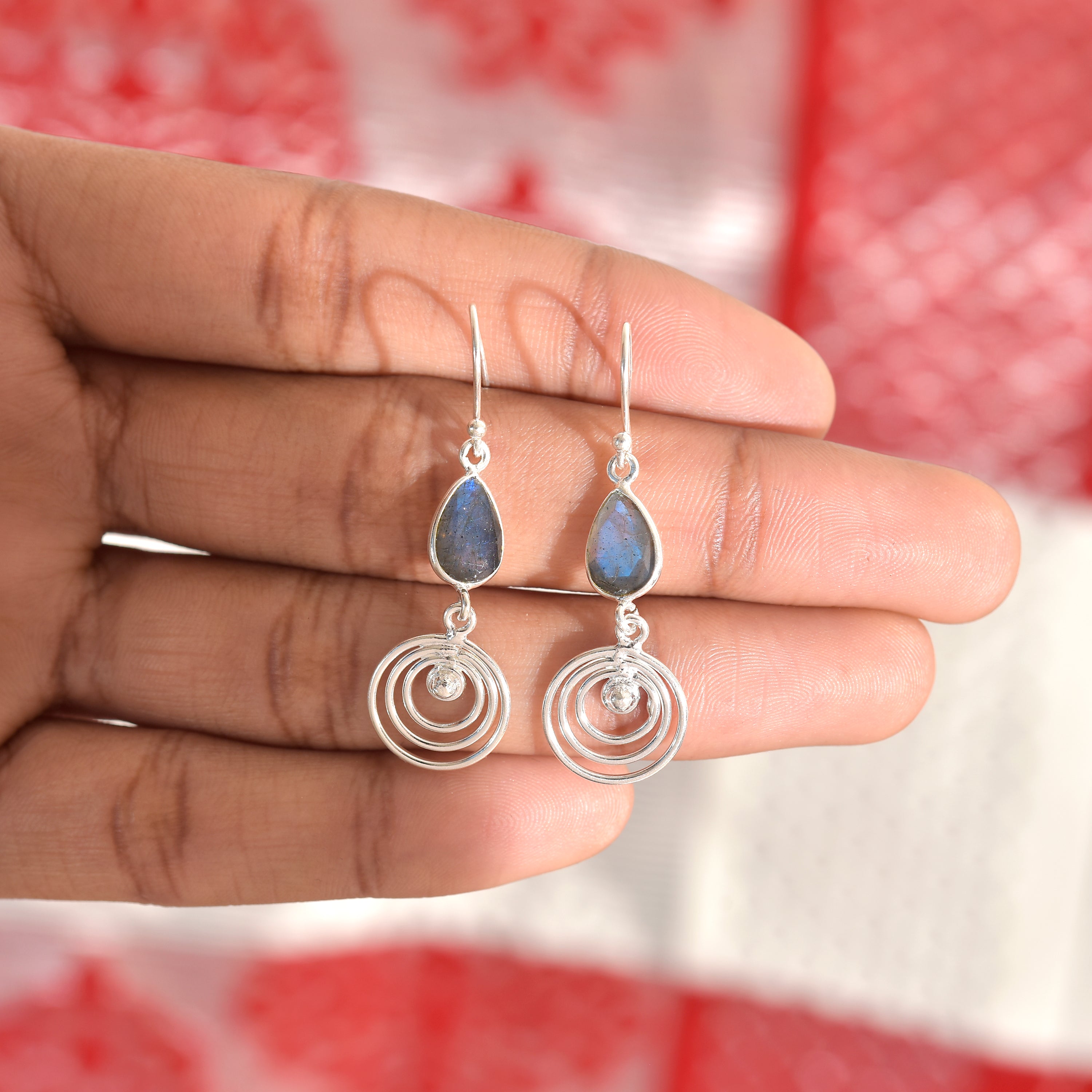 Blue Labradorite Drop Earrings