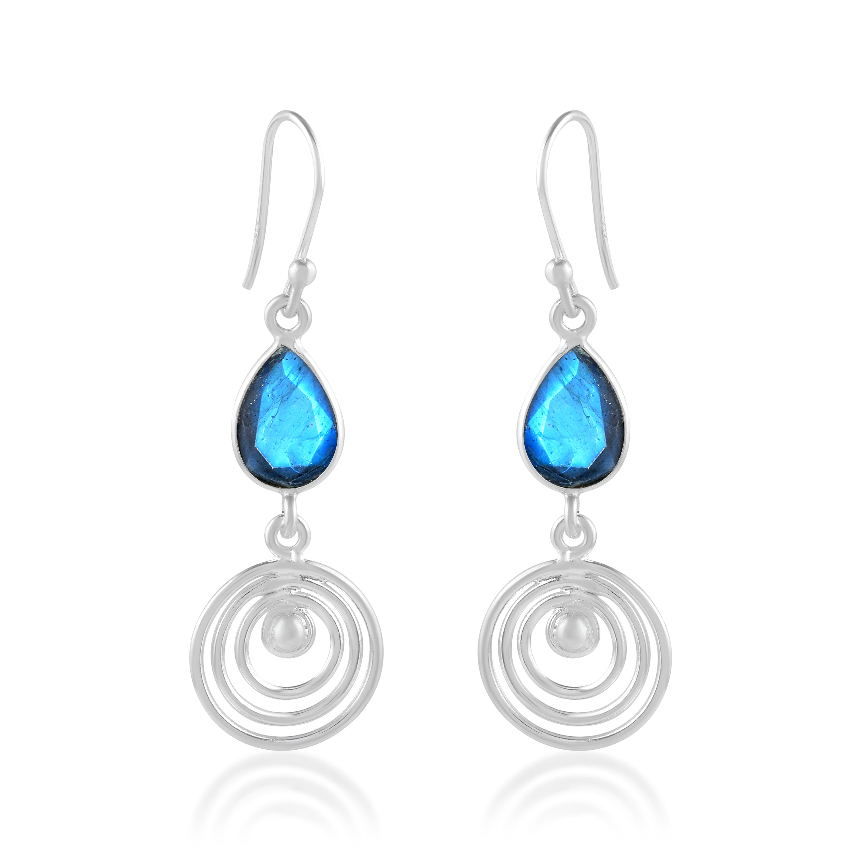 Blue Labradorite Drop Earrings