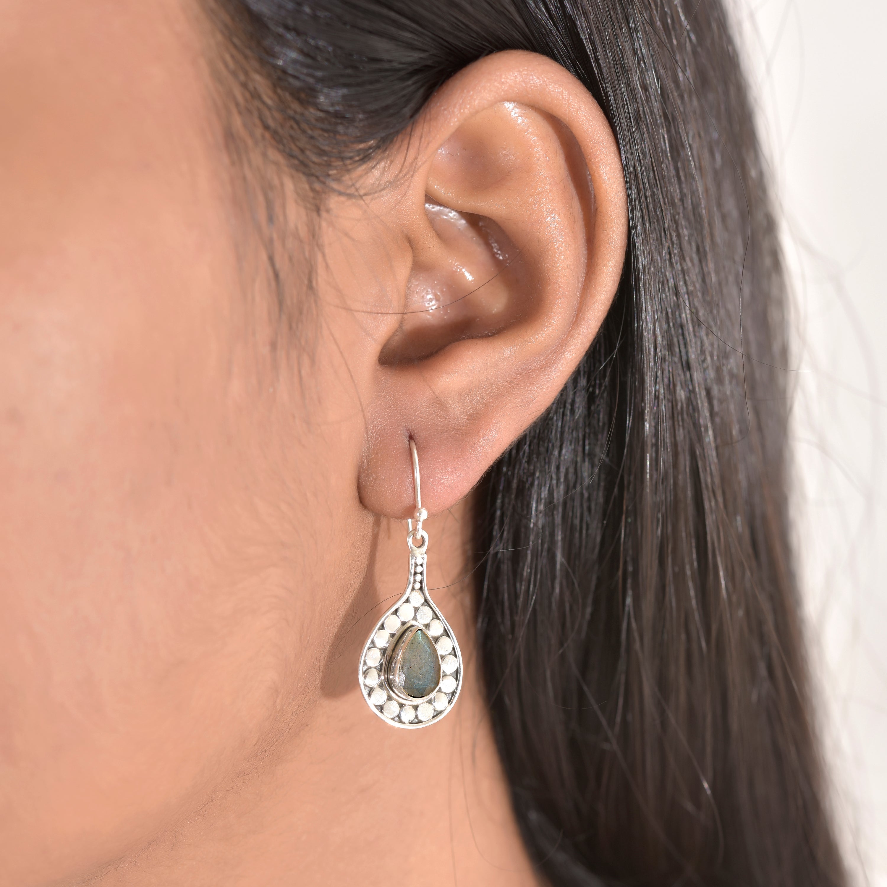 Labradorite Teardrop Earrings