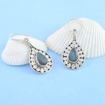 Labradorite Teardrop Earrings