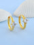 Square Zircon Gold Plated Earring