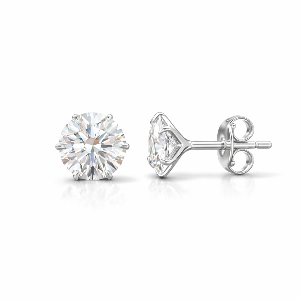 Classic Round Zircon Solitaires
