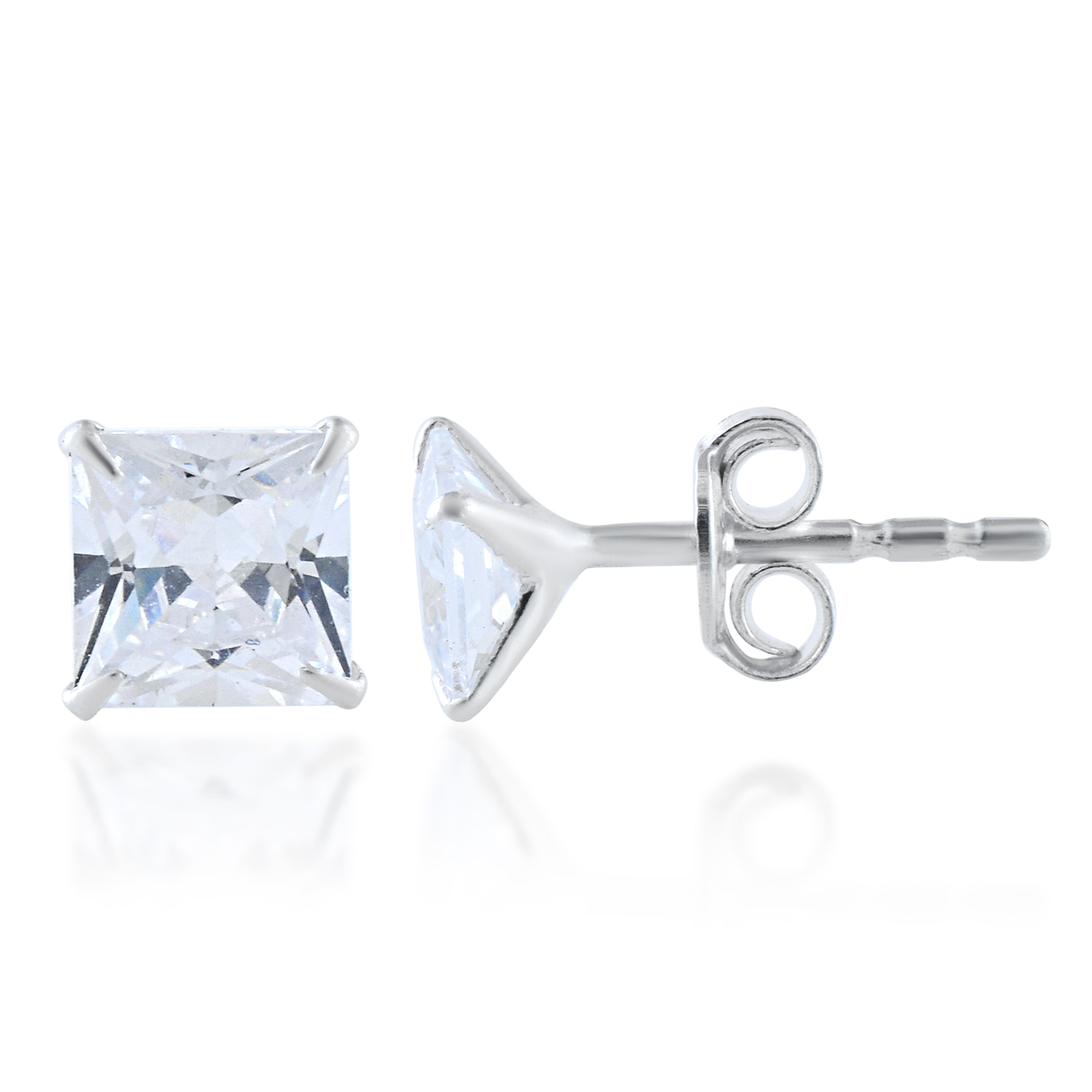 Classic Square Cubic Zirconia Earrings