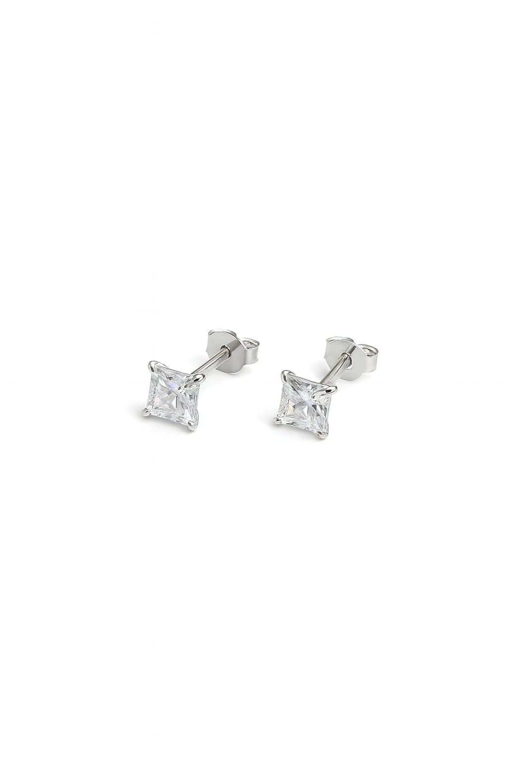 Classic Square Cubic Zirconia Earrings