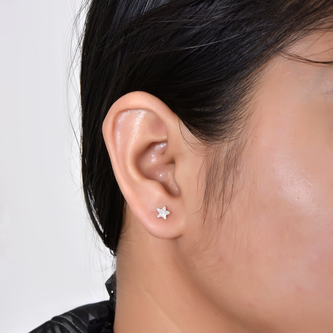 Celestial White CZ Star-Shaped Earrings