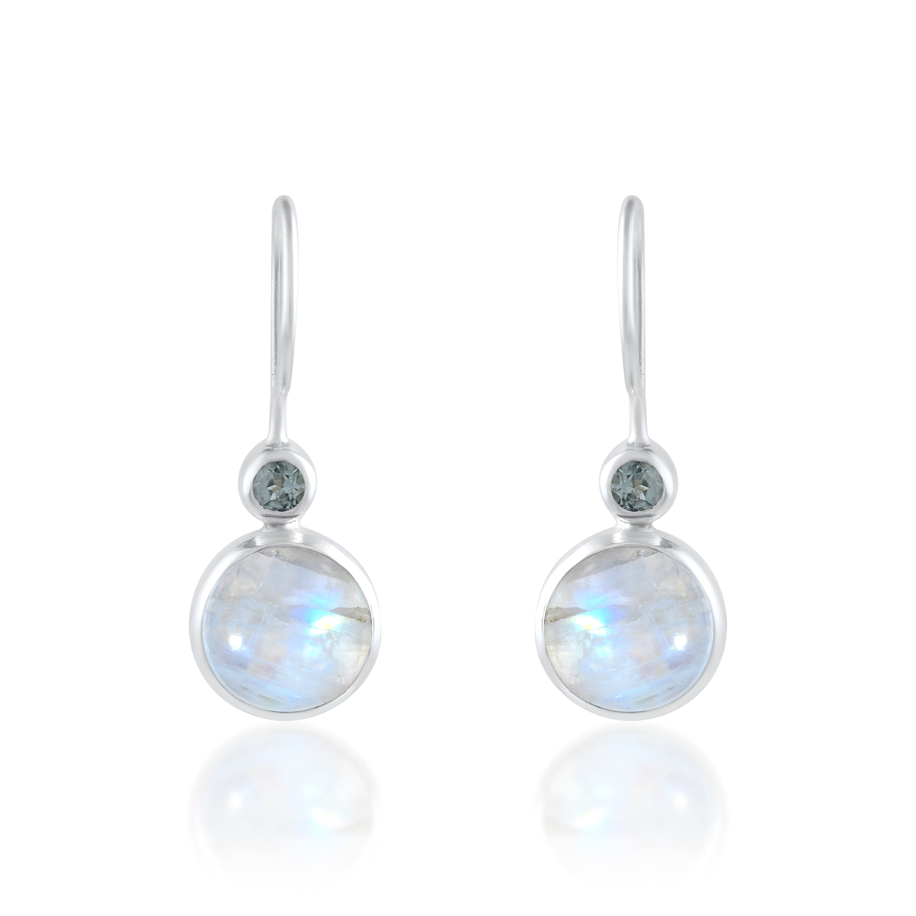 Moonstone Silver Drop Earrings